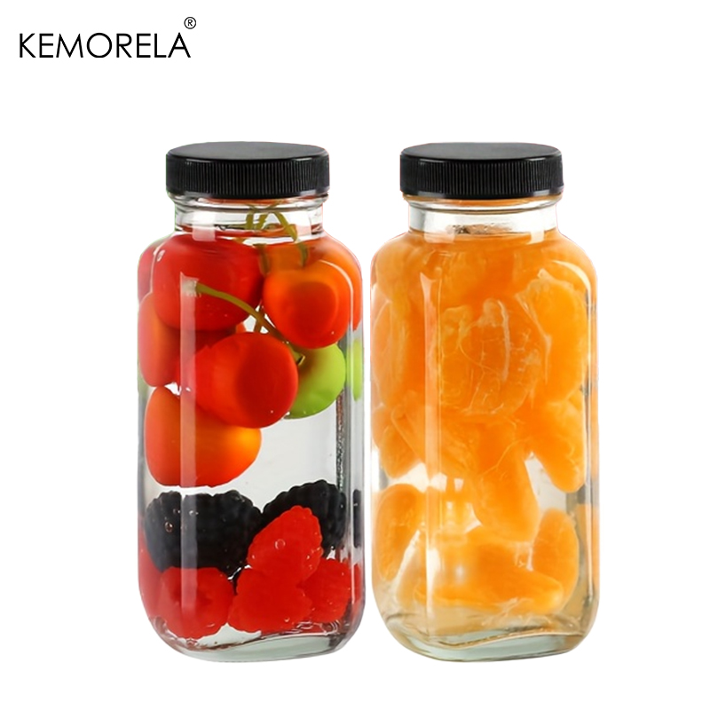 Meal Prep Juice Bottles - 2/4 pièces 350ML bouteille en verre