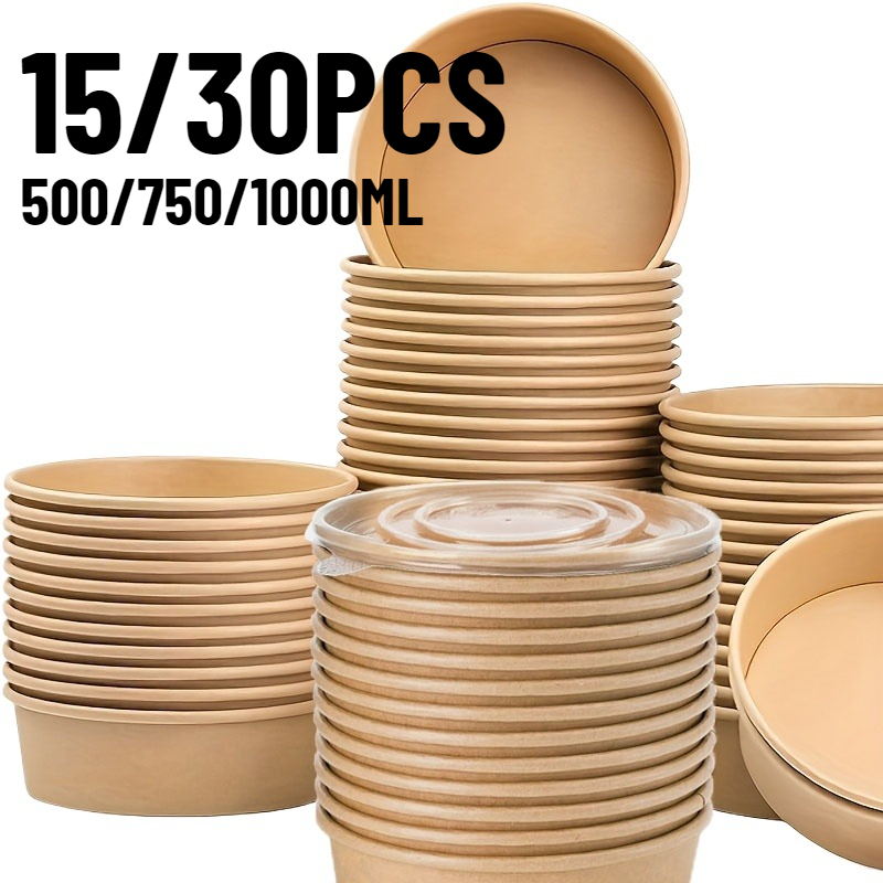 Meal Prep Bowl - Bols en papier Kraft jetables avec