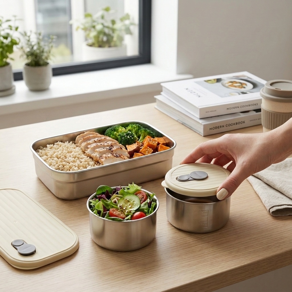 Meal Prep Ideas - Boîte à bento en acier inoxydable