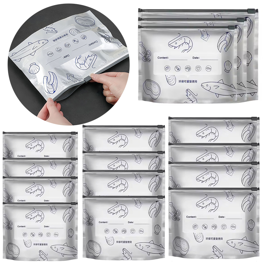Meal Prep Ziplock - Sacs Ziplock en aluminium, 24 à