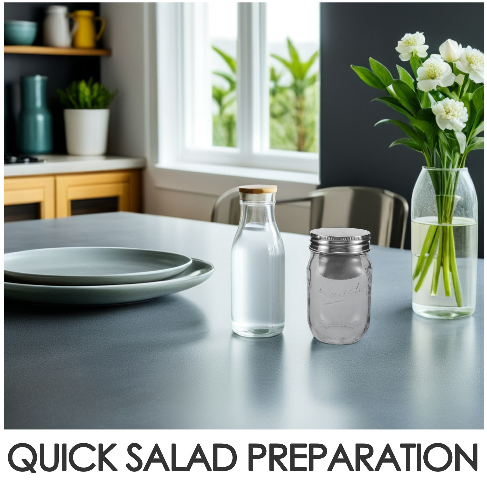 Bocaux à salade en verre 16 fl - Meal Prep Jar avis et prix